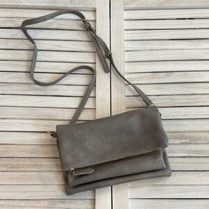 Elegant Taupe Crossbody Bag
